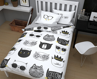 картинка Комплект постельного белья "Коты"