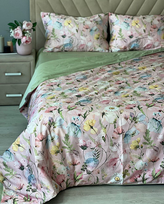 картинка Комплект постельного белья "Розовый луг"