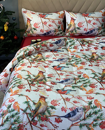 картинка Комплект постельного белья "Осенние птицы"